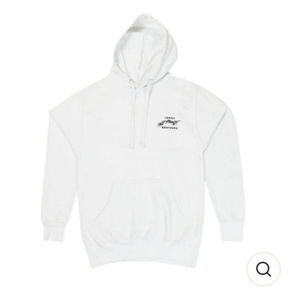 Jonas Brothers Women's White Hoodie Pullover Sweater‎  NWOT